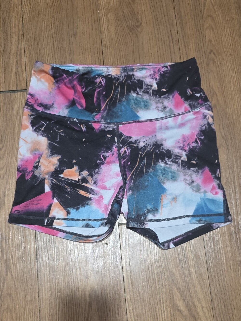 Aeropostale Pink, Blue & Black Tie-Dye Athletic Shorts